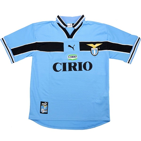 Camiseta Lazio Primera equipación Retro 1998 2000 Azul Claro